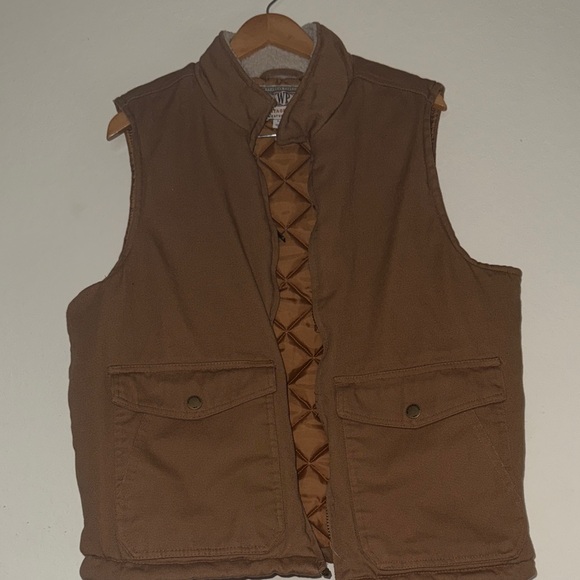 Weatherproof Men's Tan Quilted Vest - Picture 1 of 3